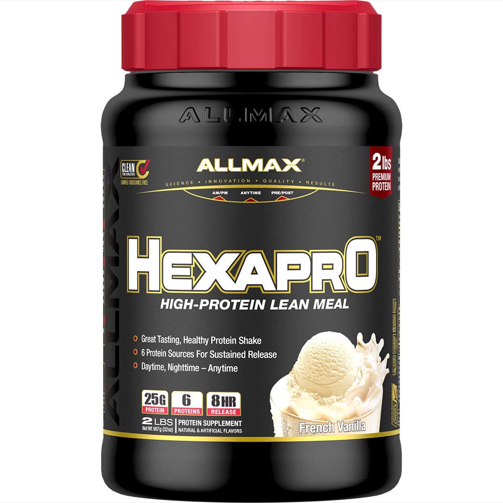 AllMAX HEXAPRO,法国香草 - 2磅 - 25克蛋白质