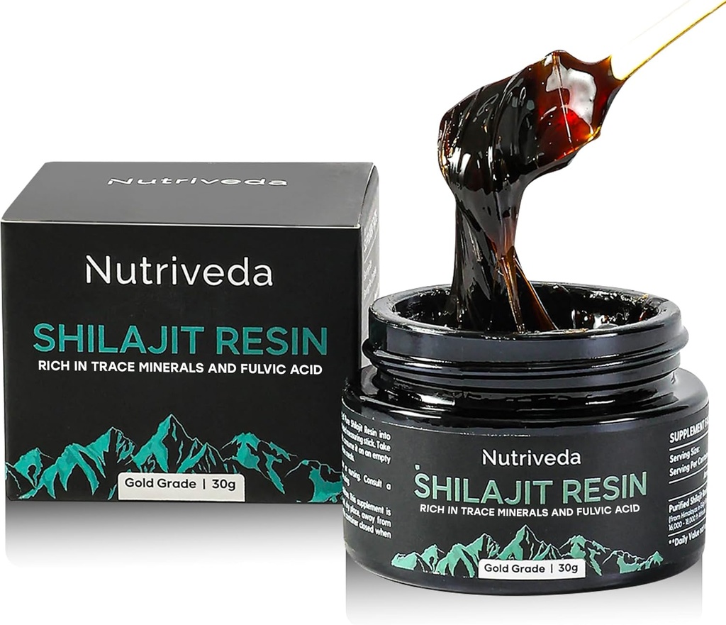 Shilajit Resin 600mg - 金品级喜马拉雅 Shilajit - Trace Minerals and Fulvic Acid for Energy and Imune Support - 第三方测试 - 30g(改良味,减苦味)