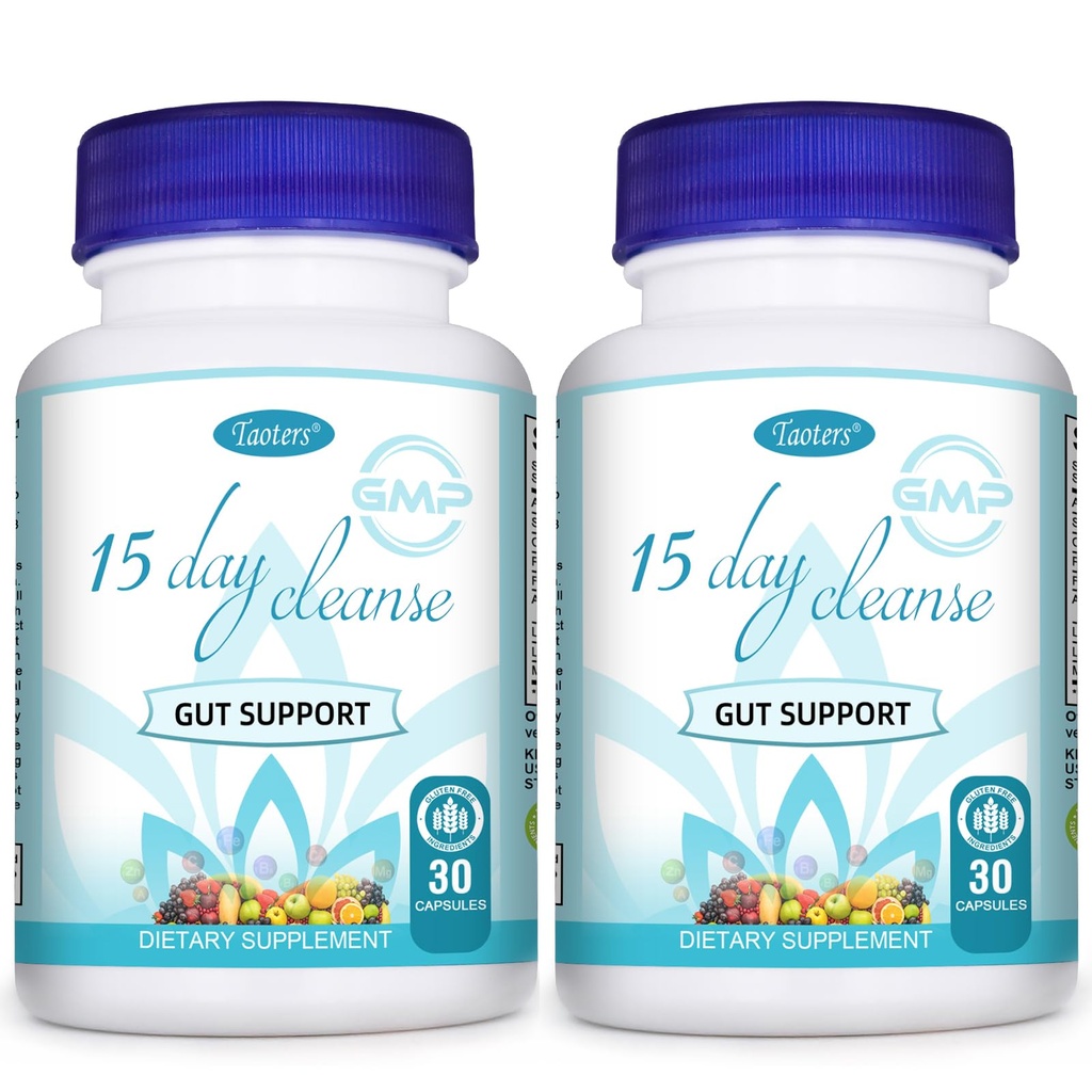 15日 清洁 Gut 支持 2 Pack → Colon Broom, 与 Senna, Cascara Sagrada 和 Psyllium Husk 的解毒补充品, 供男子和妇女使用 → 总计 60个卡普尔