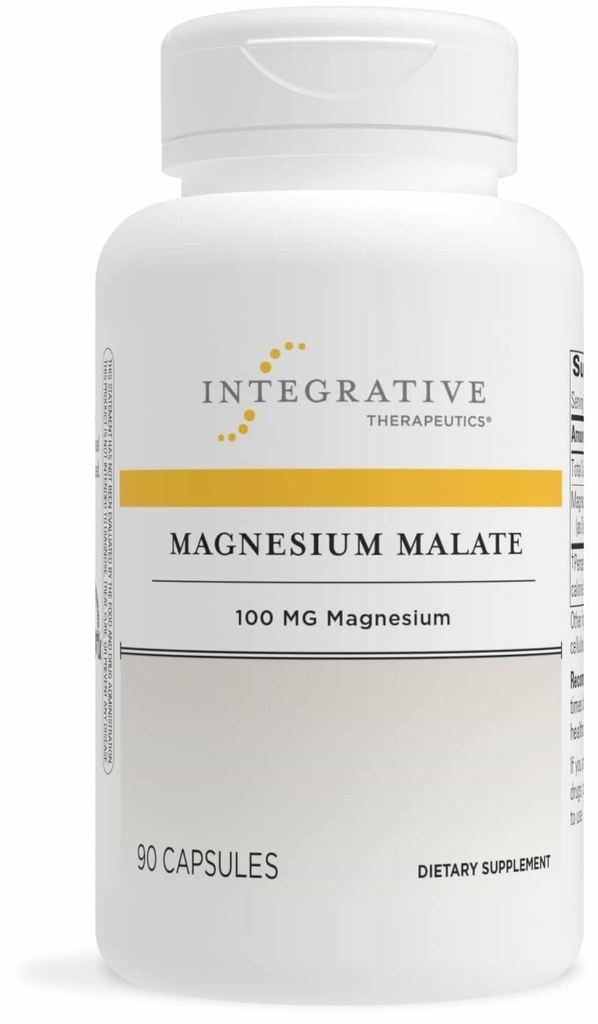 综合疗法 Magnesium Malate - 细胞代谢支持的镁补充* - 支持骨质健康与肌肉功能 * - Gluten-free & 奶制品 - 90 Capsules (90 services)