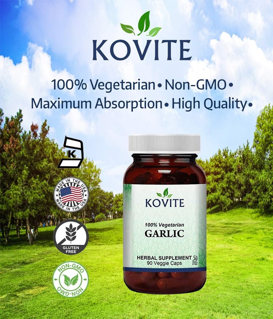 大蒜500 mg 100% 蔬菜 - 90 蔬菜卡普尔