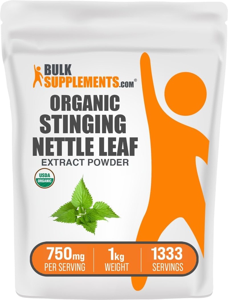 Bulk Assupports.com 有机钢丝网抽取粉剂 - 网叶抽取,草药补充剂 - Vegan & Gluten Free,每服750毫克,1kg(2.2磅)(包1)