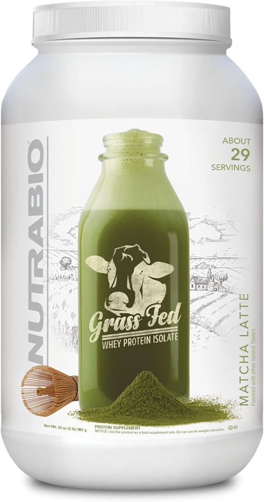 蛋白质粉 - 25G of Protein Per Scoop - 糖自由 天然肌肉蛋白补充剂 - Matcha Latte - 2英镑,29枚