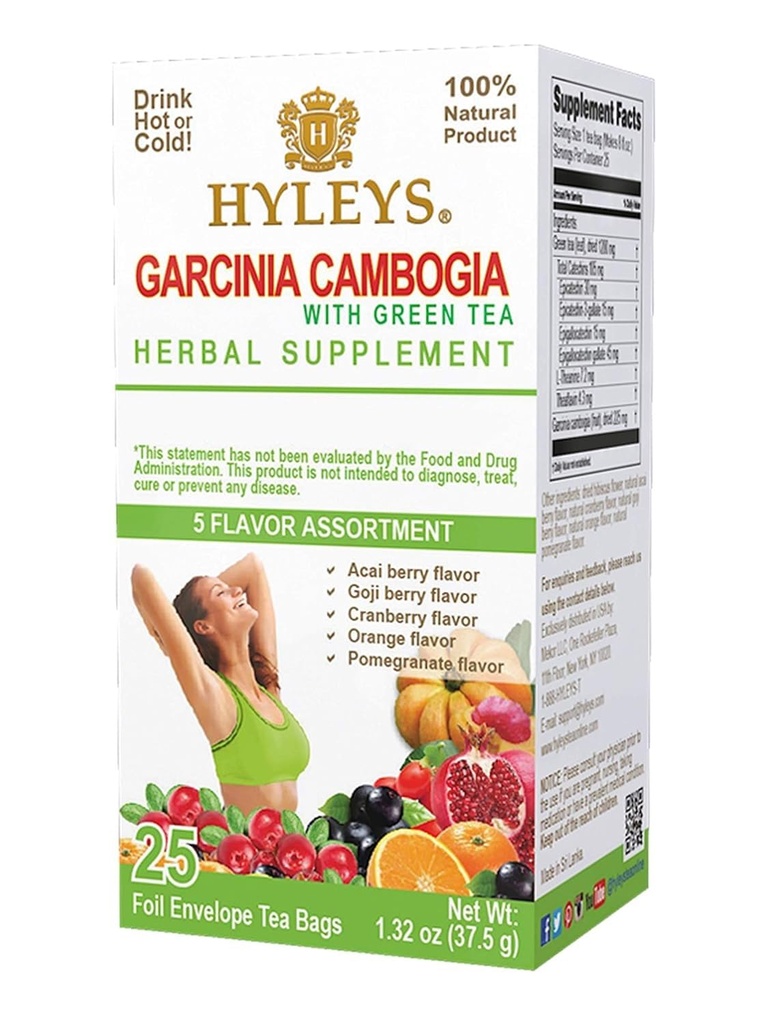 HYLEYS Tea Garcinia Cambogia 绿色茶 5 Flavors 类型 - 25 茶袋