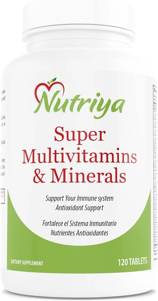 Nutriya 超级多维生素和矿物 -- -- 男女 -- -- 超过70种维生素、矿物、抗氧化剂、氨基酸 -- -- 支持细胞能生产和免疫系统健康