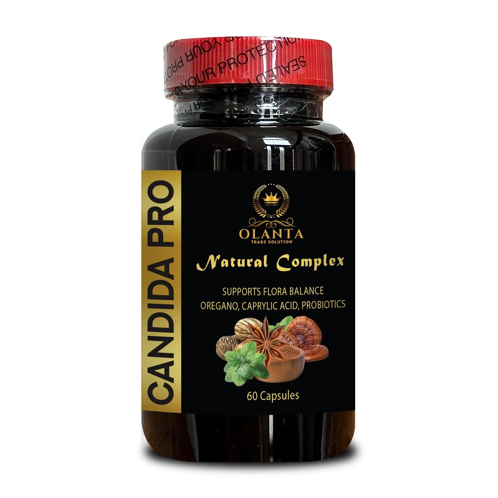 Candida PRO Complex - Candida Cleanse Detox for Women, Wormwood 草药补充剂, Aloe Vera Capsules Vegan 有机 - 1瓶 60卡普尔
