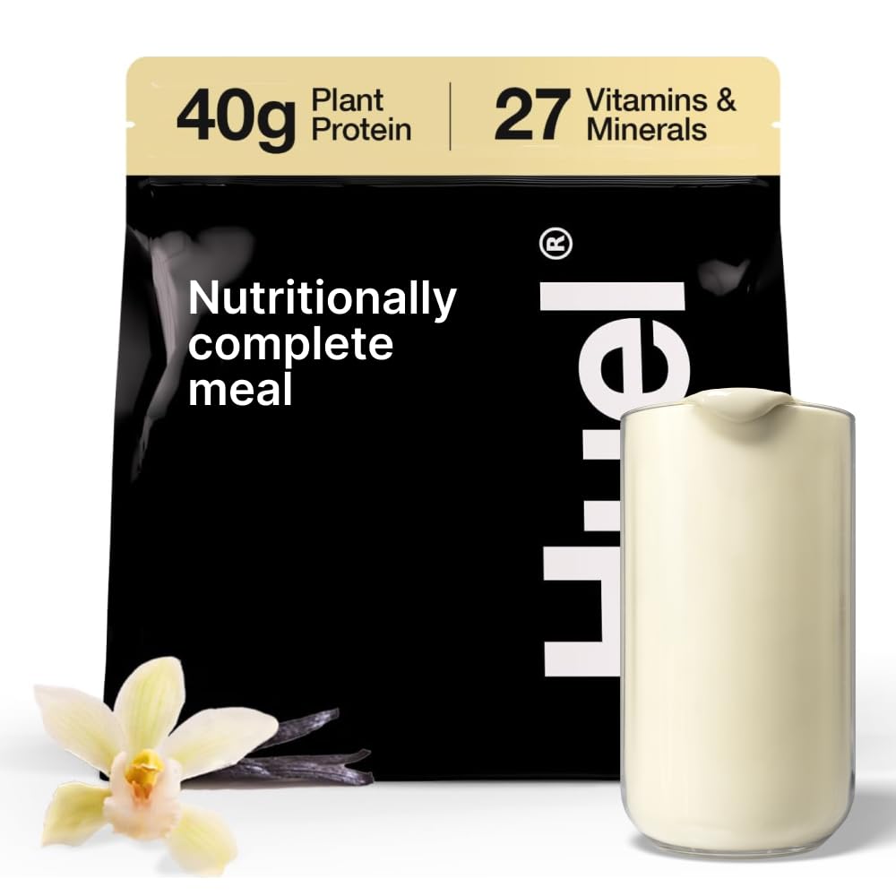 Huel Black Edition QQ Vanilla 40g Vegan 蛋白质粉 营养上完成 27 维生素和矿物, Gluten Free QQ 17 服务 不包括减少塑料