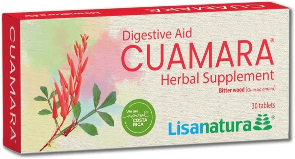 Cuamara 草药补充剂 - 糖、葡萄糖和无乳糖 - 30块