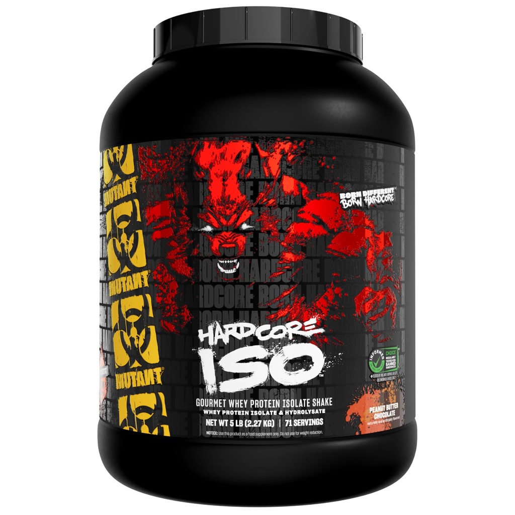 突变 ISO Surge Whey蛋白质隔离粉末行为快速帮助恢复,构建肌肉,块状和强度,5 lb - 花生酸巧克力
