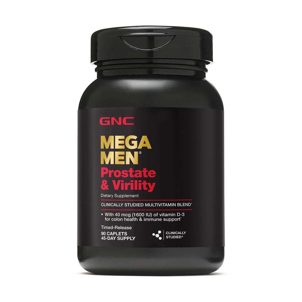 GNC Mega Men Prostate and Virility Multivitamin, Supports Optimal Sexual Health and Prostate Health, 90 Count