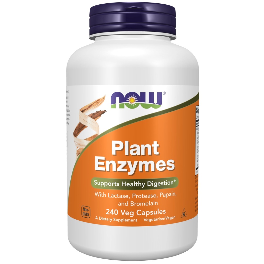 Now 食品补充品,植物酶与乳酶,蛋白质,帕宾和布罗梅兰,240 Veg Capsules