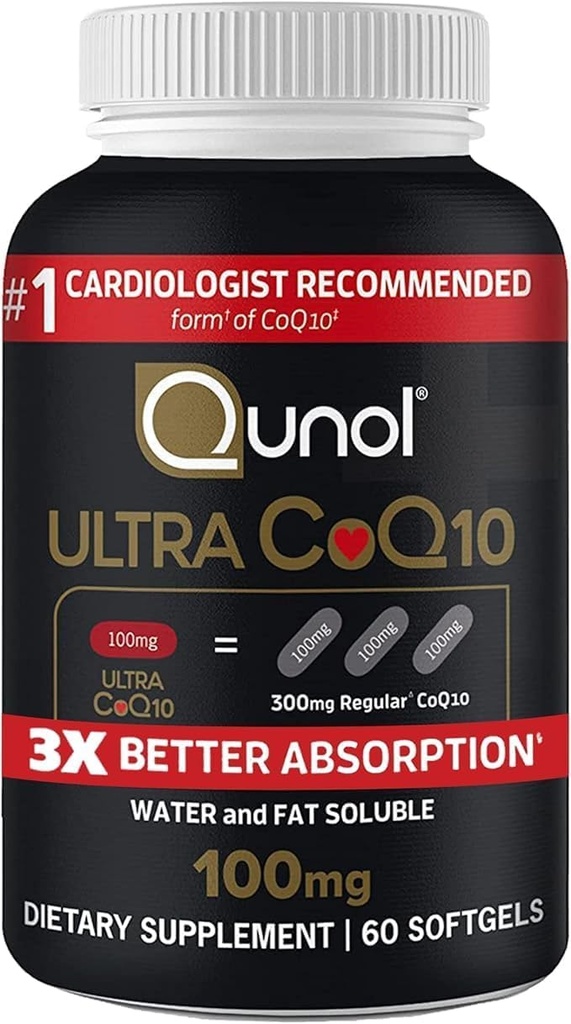 Qunol Ultra CoQ10 100mg 3X 更好的吸收 专利水和脂肪可溶性自然补充物