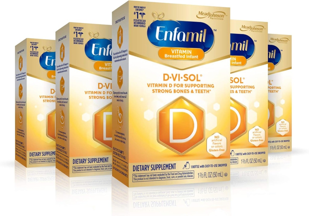Enfamil D-Vi-Sol 维生素D补充剂 降50毫升(包5)