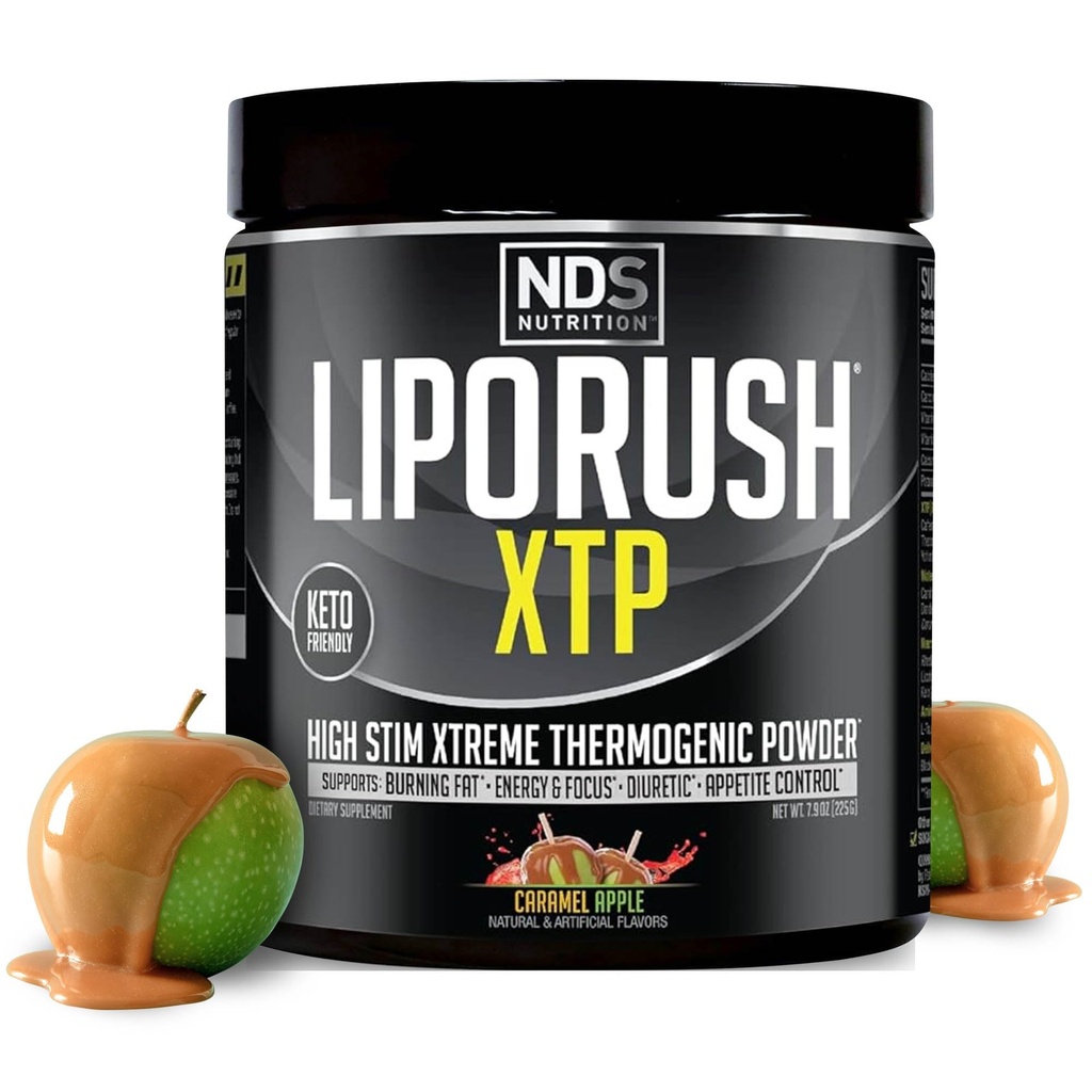 NDS 营养 XTP 热致性脂肪燃烧器与L-Carnitine - 能量,焦点,和Appetite控制 - 极端热致性脂肪燃烧粉脂重量损失 - 焦糖苹果(45种服务)