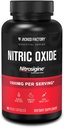 Jacked Factory Essentials Nitric Oxide Booster - Patented Bonded L-Arginine Silicate 1500mg Pre Workout Supplement for Muscle Growth, Pumps, Vascularity and Energy - 90 Veggie Pills