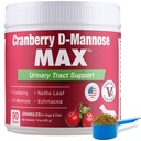 Cranberry D Mannose MAX - Dog Urinary Tract(UT) 健康,Bladder和肾支持补充 - 对Dogs-Granules的UTI Bladder控制(90剂量)