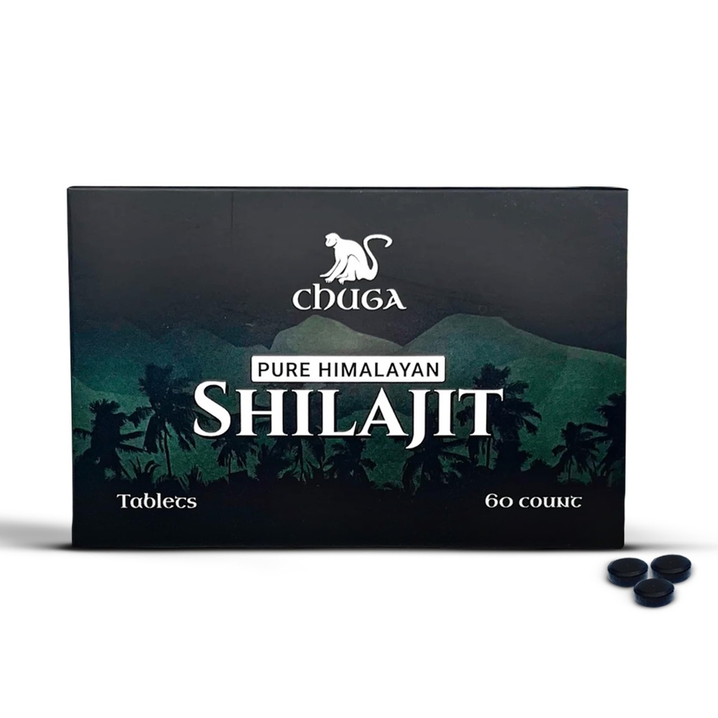 Chuga Pure Himalayan Shilajit 男子和女子板块 有机 Shilajit 收获 16 000英尺 QQ 在美国测试实验室,75+富尔维奇酸,A级,Immune Boster,Shilajit 板块,60位服务者(1)