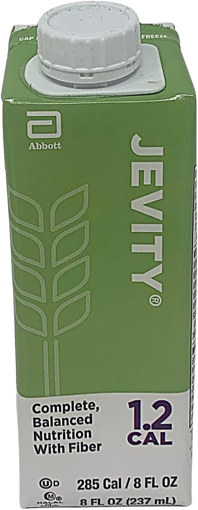 Jevity 1.2 卡尔高蛋白营养与专利纤维混合剂,准备使用,8 Fluid Ounces(24包)