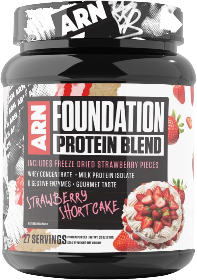 武器竞赛营养 ARN ARN ARN ARN ARN ARTEND Protein Blend(2英镑,草莓短饼)