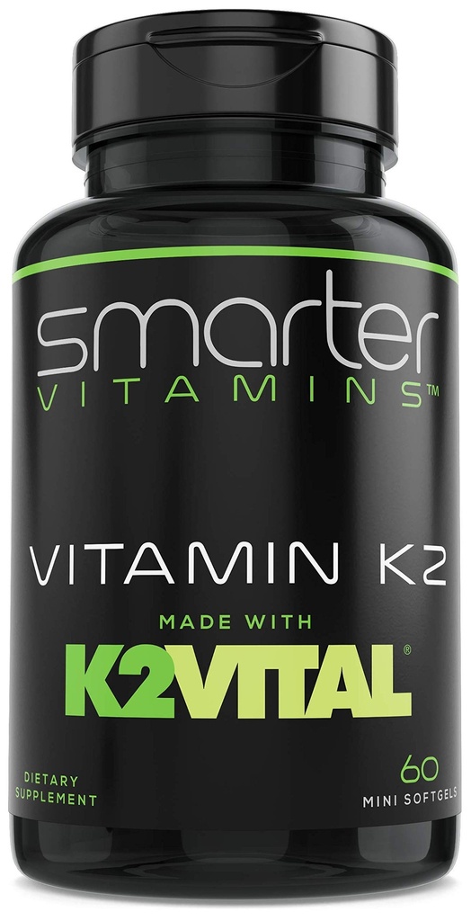 智能维生素K2 MK7 100mcg,用K2VITAL和Kale制造,60个液态软胶