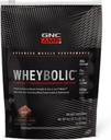 GNC AMP Wheybolic 临床检验蛋白粉,40gWhey蛋白,BCAA,Leucine, 增强肌肉力量,肌肉建筑, 3党测试,巧克力软糖,Gluten Free, 10种服务