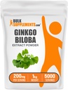 Bulk Assupports.com Ginkgo Biloba 提取粉末 - 取自Ginkgo Biloba Leaf,抗氧化剂来源,草药补充剂 - Gluten Free,每服200毫克,1kg(2.2磅)(包1)