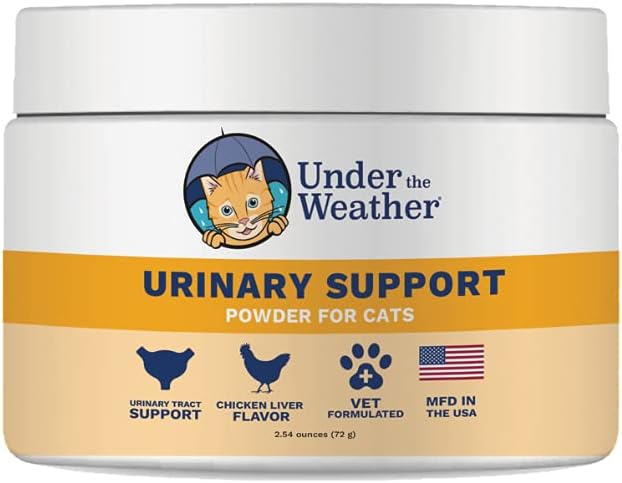在"天气宠物尿液tract"下,支持猫类的粉末 – 猫和猫类的蔬菜自然补充 – 推广健康的尿液tract和免疫系统 - 60天供应,120 Scoops