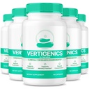 (5 Pack) Vertigenics - 平衡营养的自然公式, 清真和精密混合的记忆和聚焦, Premium 支持盖, Vertigenics Reviews (300 Capsules)