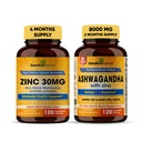 Sandhu Herbals Zinc 30mg 补充品和有机4 配有 Zinc 支持健康皮肤, Immune System → Non-GMO