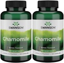 Swanson Chamomile 压力支持 - 用德国 Chamomile Flower 制作 - 草药补充剂促进压力、放松和睡眠支持 - 帮助轻松的身体和心灵 - (120 Capsules), 2 Pack