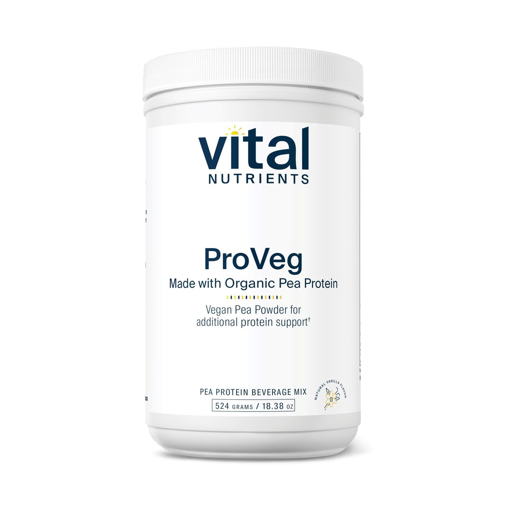 维他命营养素 ProVeg 有机 Pea蛋白524g | Vegan Pea蛋白粉 | 23g 蛋白质  per 天然香草 Flavor | Gluten,乳品,Soy Free | Non-GMO | 16 服务