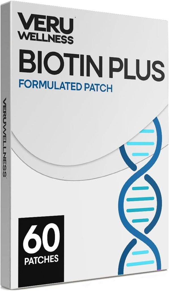 Veru Wellness Biotin Plus Daily Patch - B7, Collagen - 自我粘附时间释放补丁(60天)