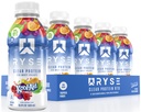 RYSE 清真蛋白饮料 - Kool-Aid Tropical Punch - 100 Calories, 22g Whei 隔离蛋白摇摆,无糖,0g Fat & Lactose-Free - 刷新准备-饮用饮料 - 16.9 fl oz 瓶(12-Pack)