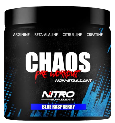 硝基辅料 - 混乱 - 非兴奋剂预选(30 sevings) Beta-Alanine, L-Citrulline, Arginine, Creatine, Taurine 无兴奋剂(30 series, Blue Raspberry)