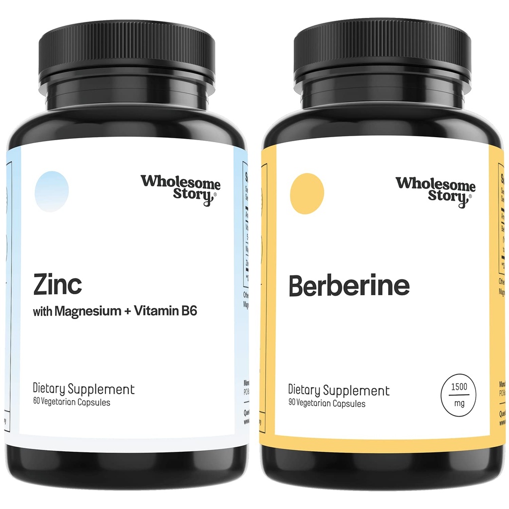 3-in-1 锌 Piclinate 镁 甘油加维生素B6 + 柏培林 1500mg HCl 补充 + 生殖和生育健康,荷尔蒙平衡,免疫支持 + 30日供应