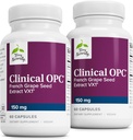 Terry自然临床OPC - 心血管健康和重点支持补充剂 - 配有葡萄种子提取剂和葵花莱辛的膳食补充剂 - 免疫支持 - 150毫克,60软胶(包2)