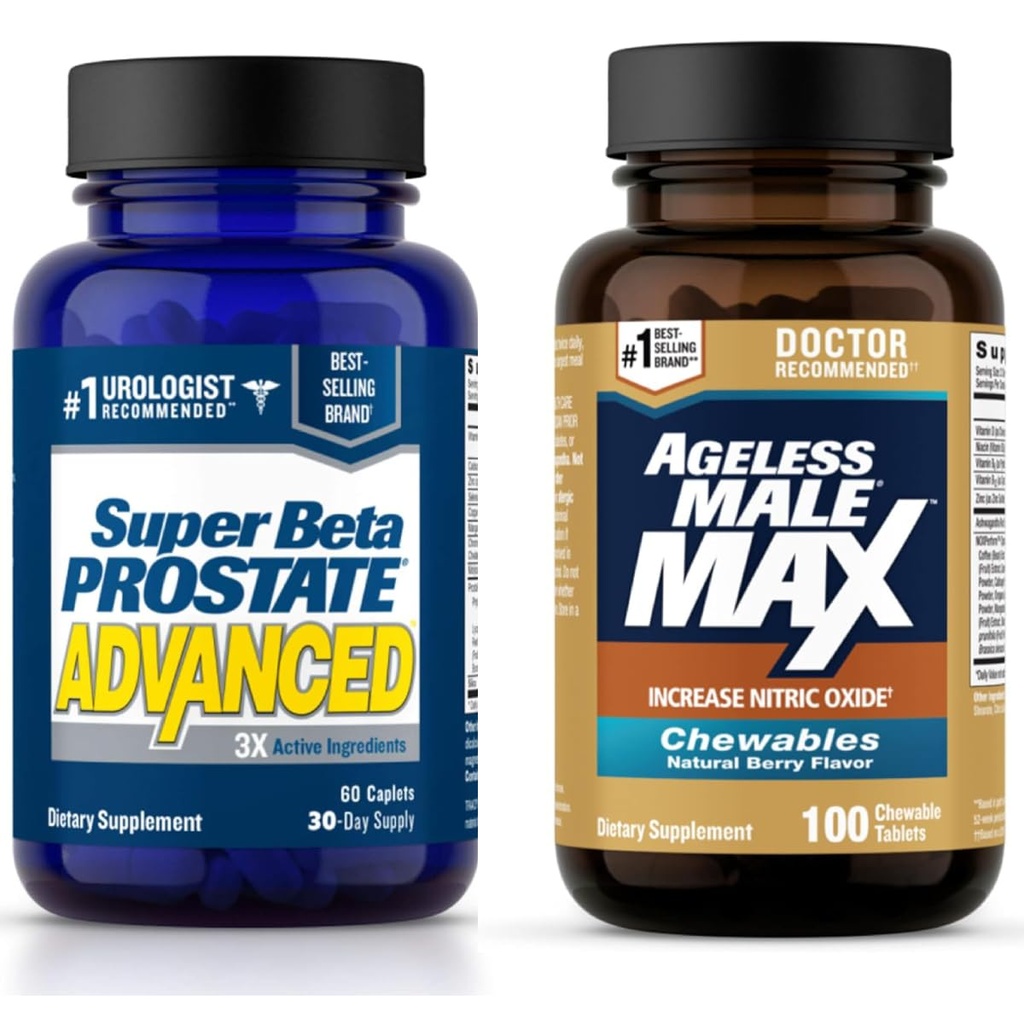 SUPER BETA 高级前列腺支持和无年龄的男性 Max Nitric 氧化物促进器