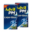 Liqui-Gels疼痛救治和夜间睡眠援助、用Ibuprofen治疗疼痛的治疗和用二酚胺HCL治疗睡眠援助----2x80液体填充盖