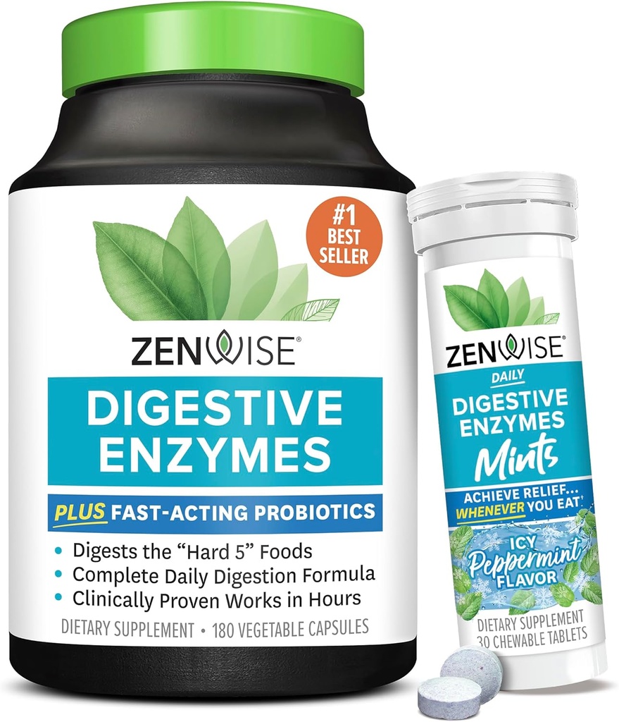 Zenwise健康消化酶和辣椒薄荷
