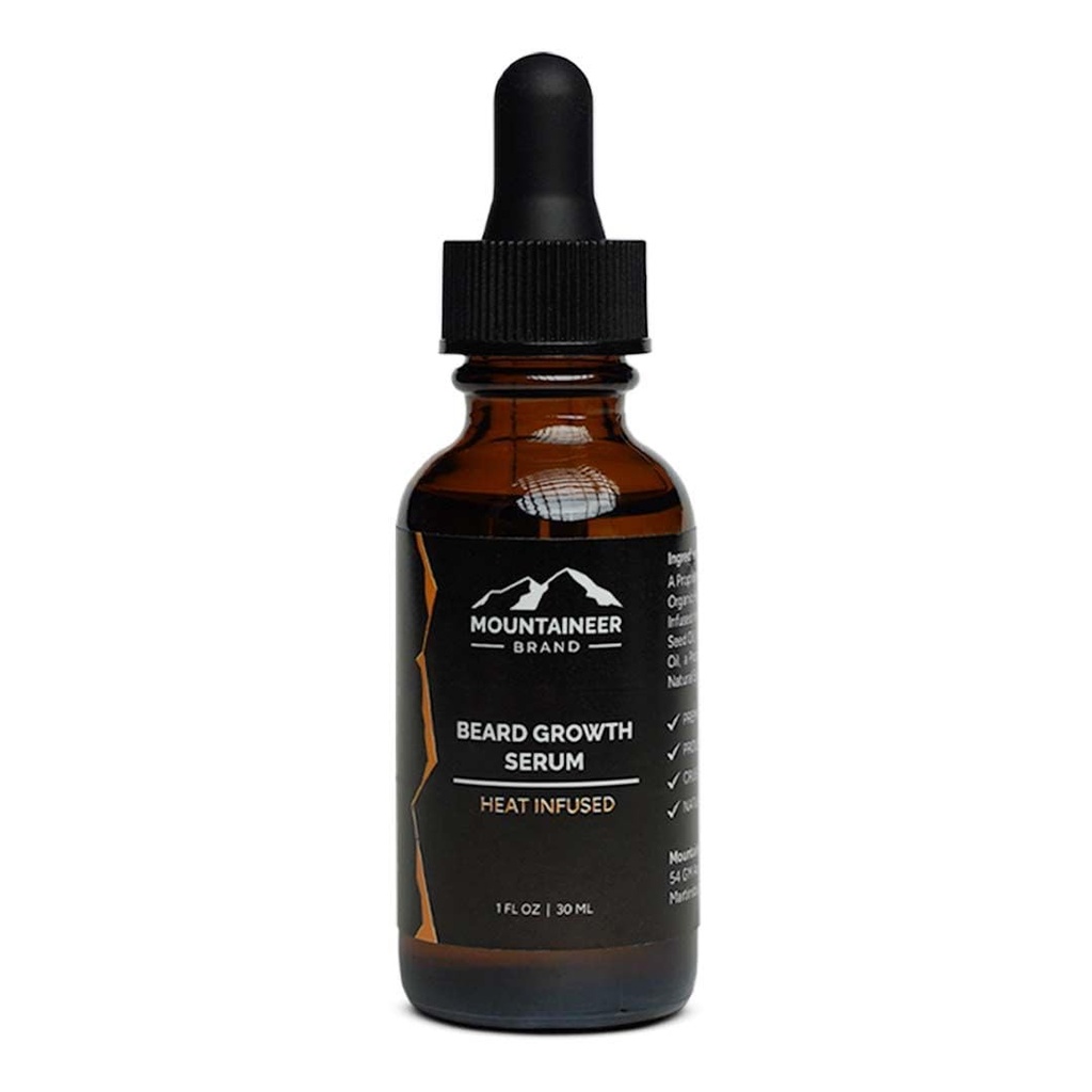 山地人 Brand Beard Growth Serum 1 oz. ^ 原始的熊增长油种 Thicker 和 Fuller Beard → 天然的毛发生长液