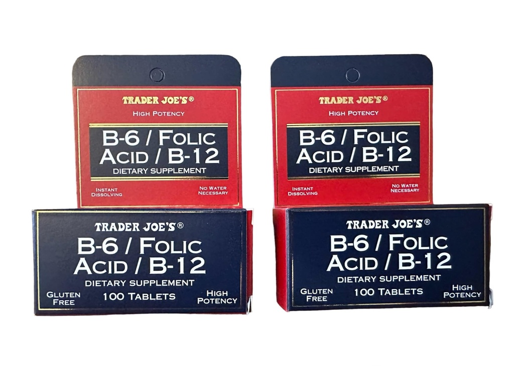 贸易商Joe的B-6 / Folic Acid / B-12 饮食补充(200张平板 - 2包)