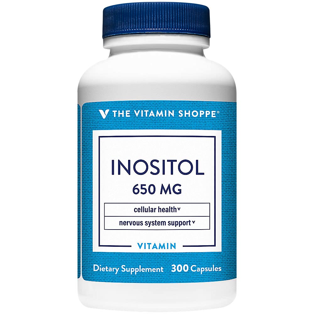 维生素Shoppe Inositol 650MG,支持健康活体和细胞功能(300 Capsules)