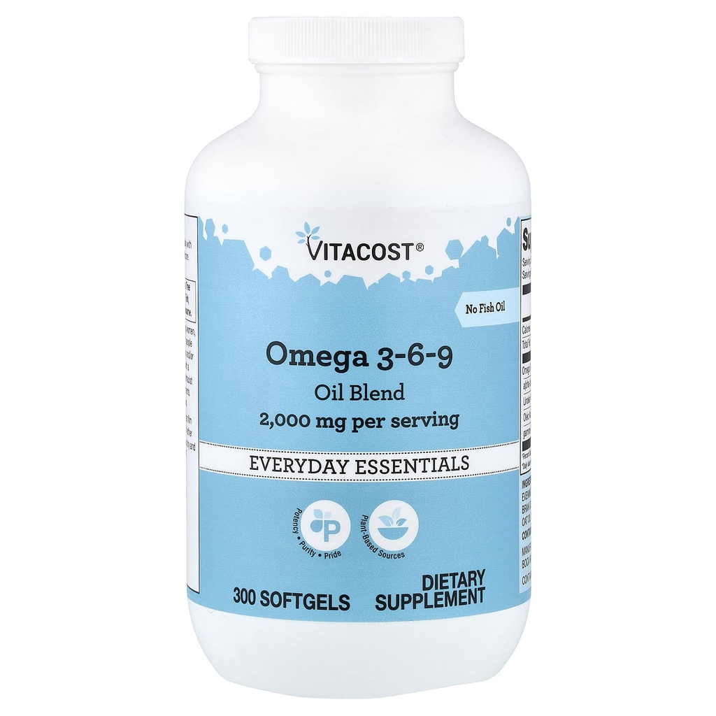 Vitacost Omega 3-6-9 天然石油混合剂 -- -- 每服300毫克