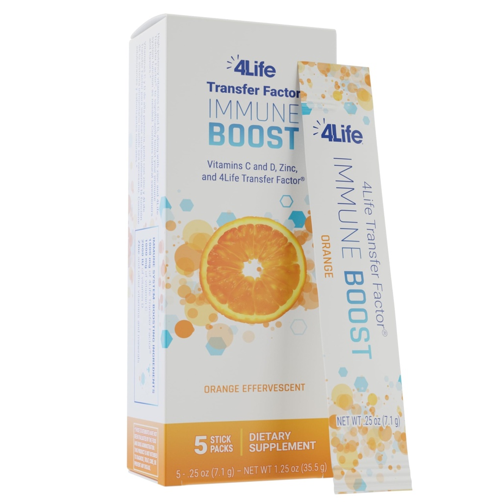 4Life Imune boost - 宽光谱Imune防御转移因子,锌和维生素C - 5 Powder Packs