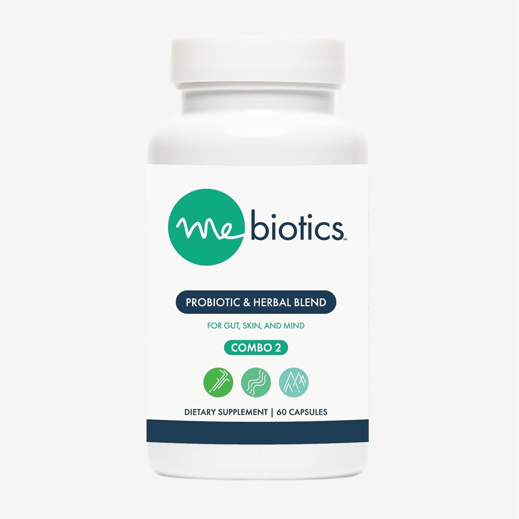 微生物实验室 微生物与草药补充物 结合物 2-Bacillus Subtilis + Lemon Balm for Skin + Gut Health – 支持Gut, Mind, & Skin 的口服Probios (60 Capsules)