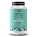 Biotin 5000 mcg 毛皮钉子增生 – 女性和男性高剂量毛发生长维生素 – 为健康毛发,强力钉子和光滑皮提供强大的支持 – 120 Vegan Soft Capsules