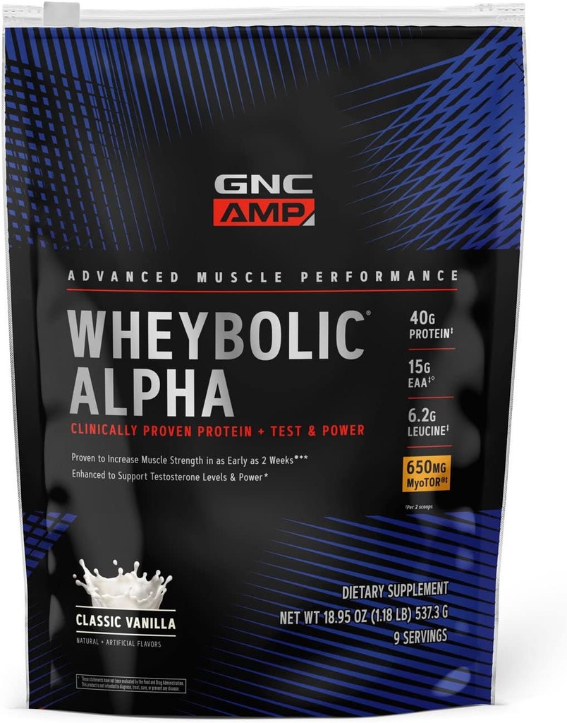 GNC AMP Wheybolic Alpha with MyoTor - 经典香草(9种服务)