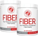 Tino High Fiber 补充粉剂 - 非GMO,前比奥克特,水溶性,消化友好,粉末混合剂 - 添加到水,汁,摇摆,谷物和更多(2罐 - 15.9 Oz. ea.)