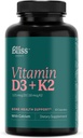 维生素D3 K2 - 维生素D3 5000 IU,维生素K2为MK-7,钙,磷用于绝缘吸收 - 维生素D补充品,60 Vegcaps,60天供应