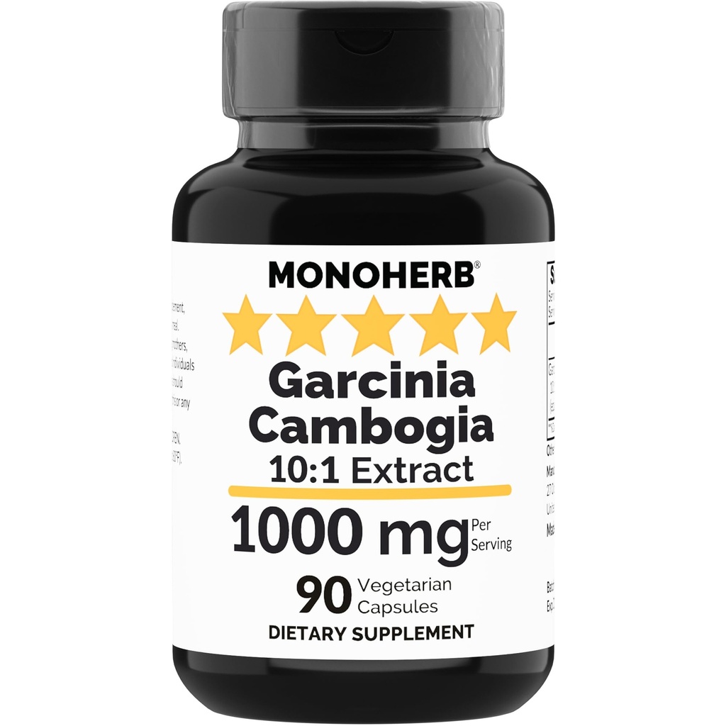 MONOHERB Garcinia Cambogia 1000毫克 - 90 维格卡普尔 - 高可能性 10:1